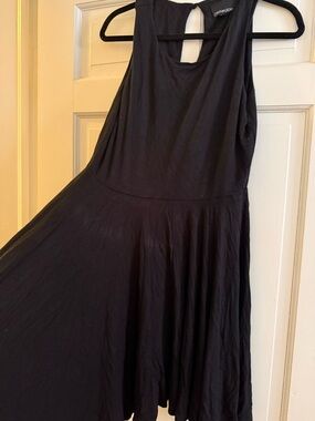 Cynthia Rowley Black Sleeveless Fit-and-Flare Dress